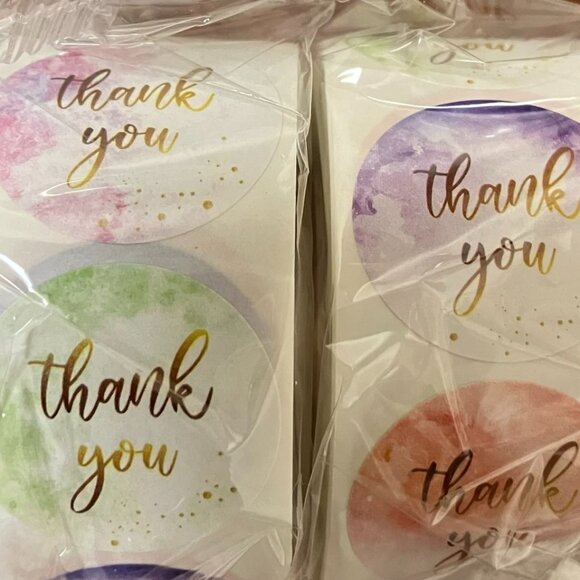 1500 Stickers - 3 x 500 Thank You Self Adhesive Stickers NEW TAX Write off - Picture 7 of 8